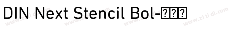DIN Next Stencil Bol字体转换